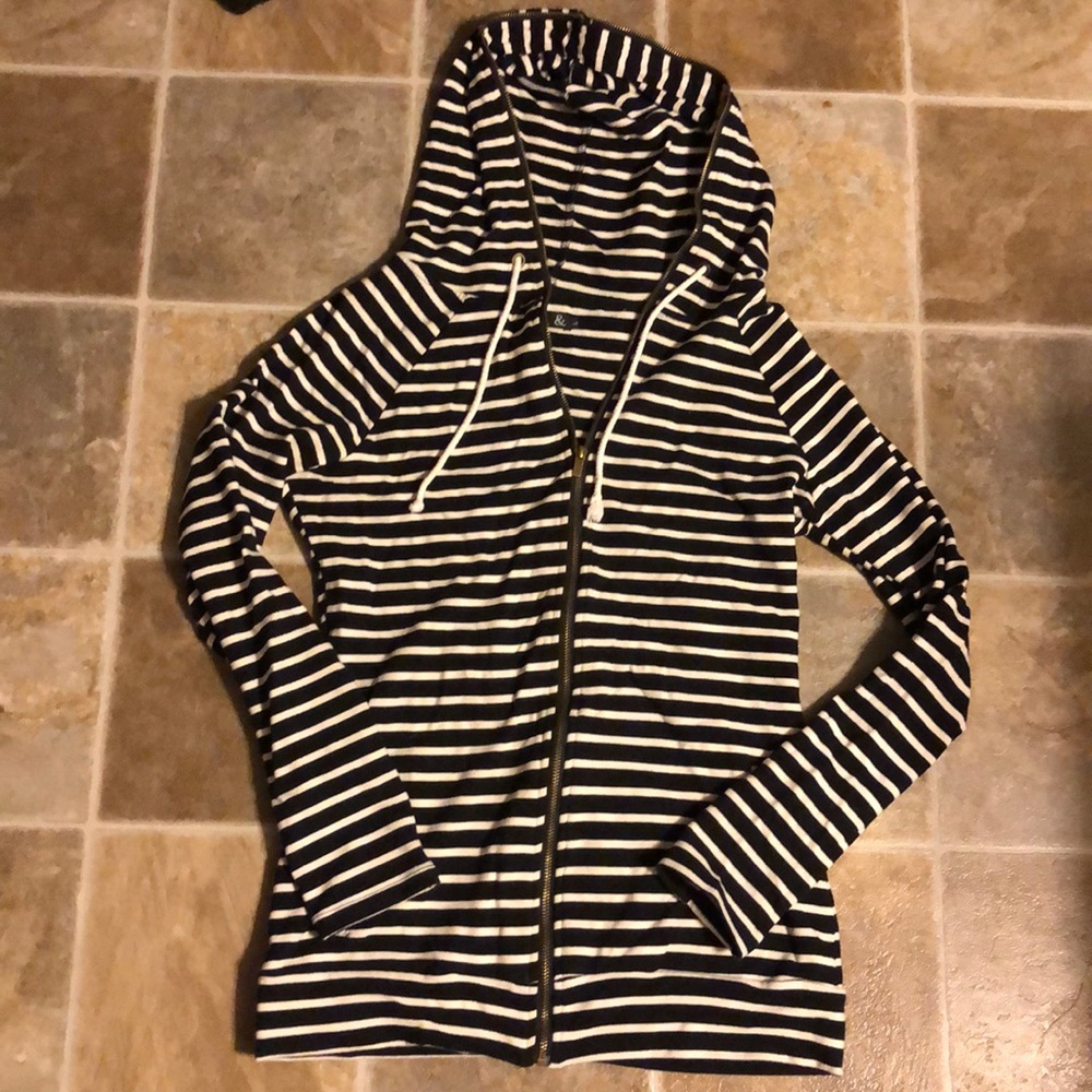 Mindy Mae stripe long length hoodie